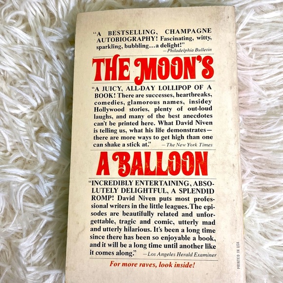 THE MOON’S A BALLOON DAVID NIVEN  Vintage Hollywood Memoir PB EUC - Picture 3 of 3